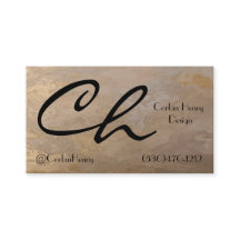 Easy Beige Gold Business Cards