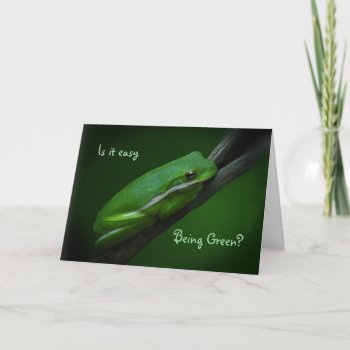 Easy Being Green St. Patrick's Day Card by debinSC at Zazzle