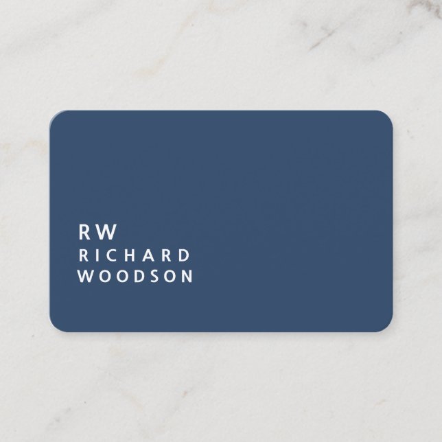 Easy  Branding  Deep Dark Gray Blue Modern Font Business Card (Front)