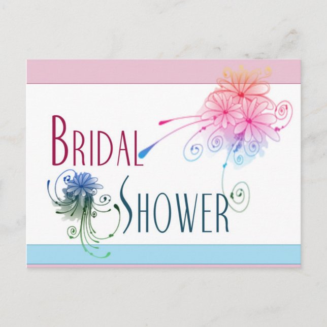 Easy Bridal Shower Invitation Postcard (Front)