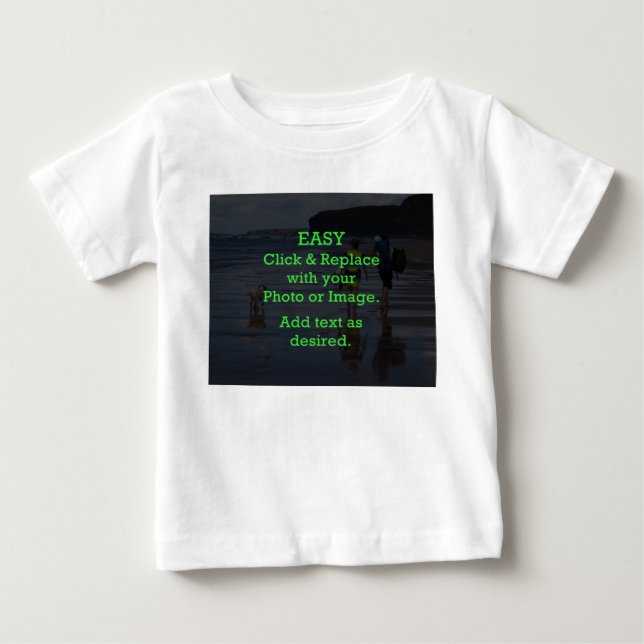 Easy Click & Replace Image to Create Your Own Baby T-Shirt (Front)