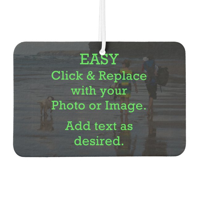 Easy Click & Replace Image to Create Your Own Car Air Freshener (Front)