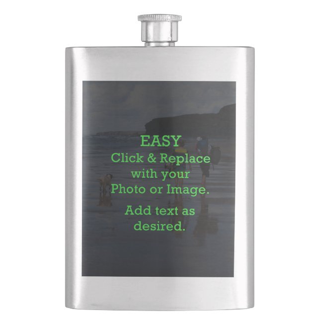 Easy Click & Replace Image to Create Your Own Flask (Front)