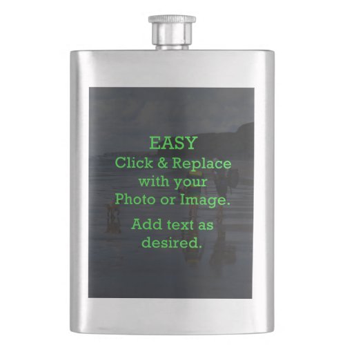 Easy Click  Replace Image to Create Your Own Hip Flask