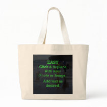 Easy Click & Replace Image to Create Your Own Large Tote Bag