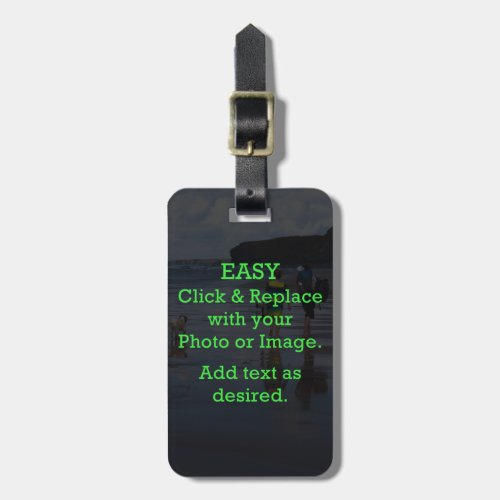 Easy Click  Replace Image to Create Your Own Luggage Tag