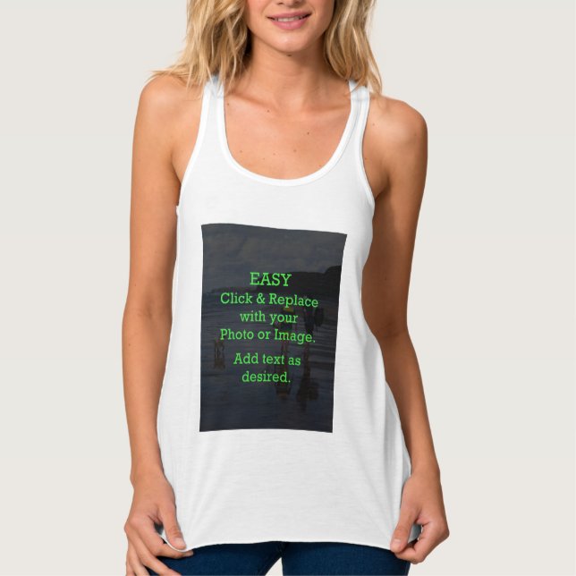 Easy Click & Replace Image to Create Your Own Tank Top (Front)