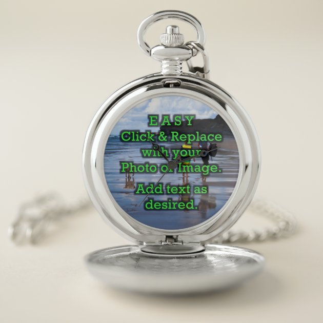 Easy Click Replace Image to Make Your Own Pocket Watch Zazzle