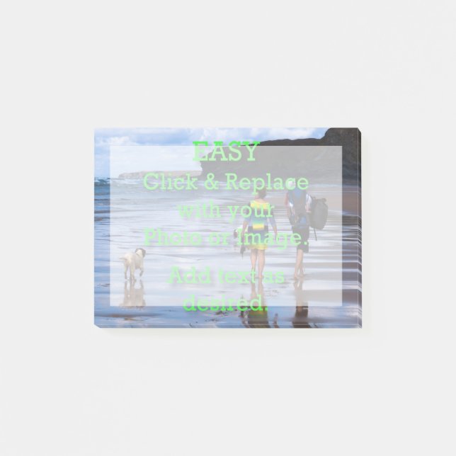 Easy Click & Replace Photo to Create Your Own Post-it Notes (Front)
