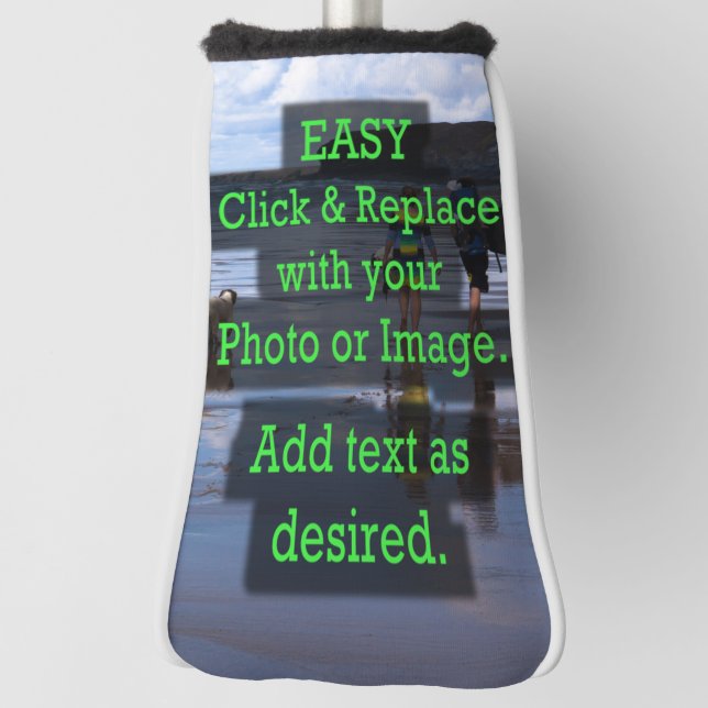 Easy Click & Replace Vertical Image to Create Own Golf Head Cover (Rotate 90)