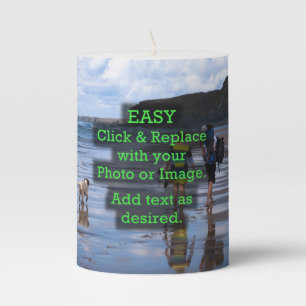 Easy Click to Create Your Own Wrap Around Image Pillar Candle