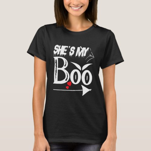 Easy Couple Halloween Costumes Shes My Boo Matchi T_Shirt