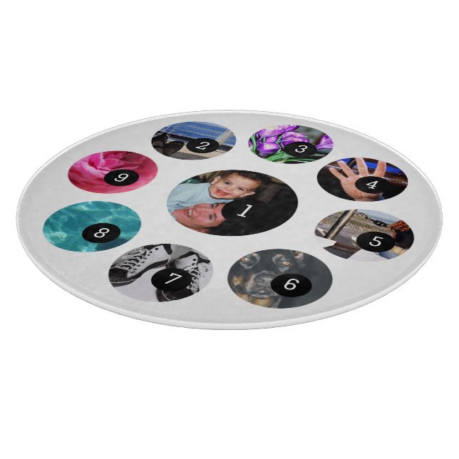 Easy Create Your Own with 9 photos Have Fun! Cutting Board (Corner)