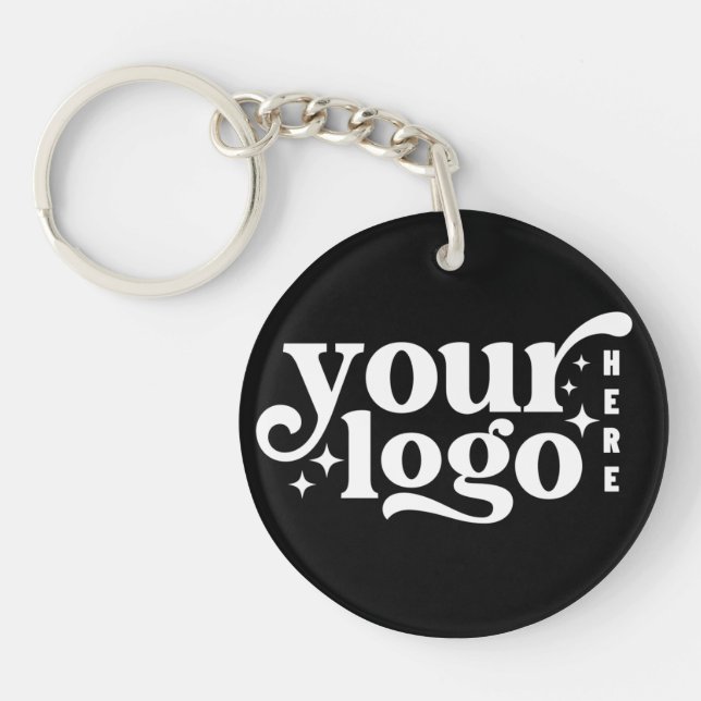 Easy Custom Company Business Logo Keychain (Front)