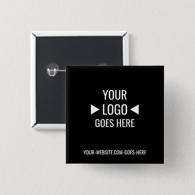 Easy Custom Corporate Business Logo Button (Front & Back)