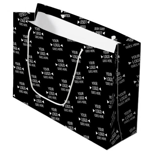 Easy Custom Corporate Business Logo Pattern Large Gift Bag