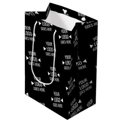 Easy Custom Corporate Business Logo Pattern Medium Gift Bag