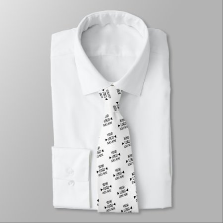 Easy Custom Corporate Business Logo Pattern Neck Tie