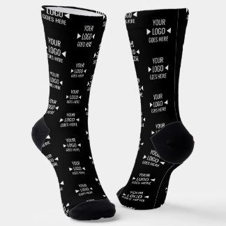 Easy Custom Corporate Business Logo Pattern Socks
