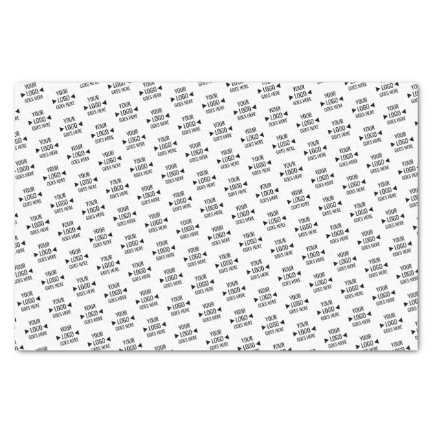 Easy Custom Corporate Business Logo Pattern Tissue Paper | Zazzle