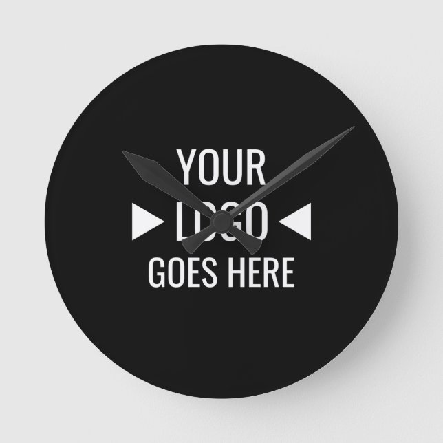 Easy Custom Corporate Business Logo Round Clock (Front)