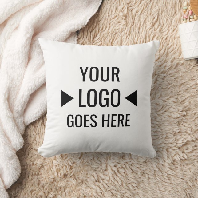 Easy Custom Corporate Business Logo Throw Pillow (Blanket)