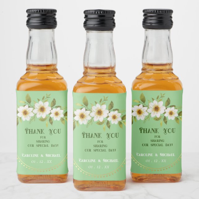 Easy Customizable Mini Wedding Party   Liquor Bottle Label (Bottles)