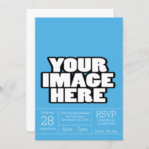 Easy Design Party or Event For Dark Image Invitation