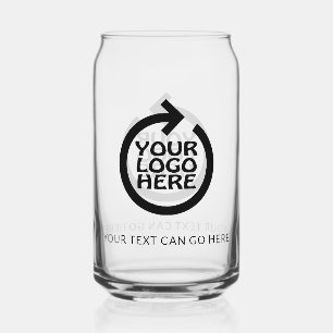 Easy design unique business personalized logo can glass