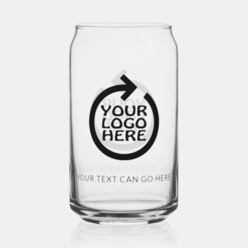 Easy Design Unique Business Personalized Logo Can Glass by Ricaso_Intros at Zazzle
