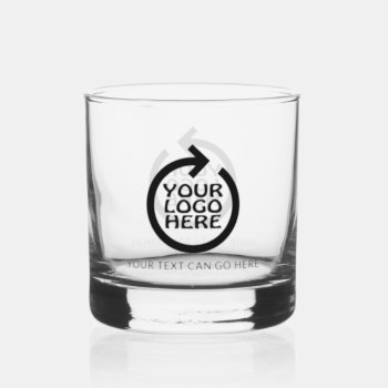 Easy Design Unique Business Personalized Logo Whiskey Glass by Ricaso_Intros at Zazzle