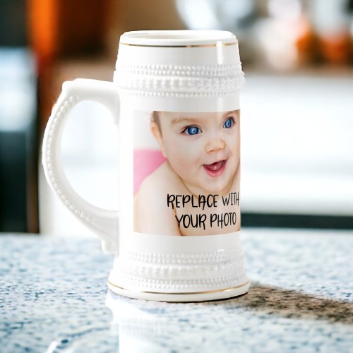 Easy design unique one of a kind personalized beer stein