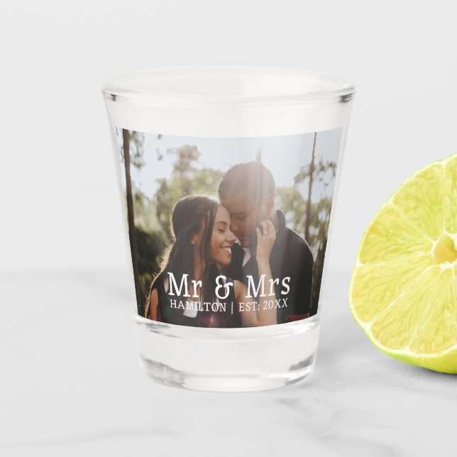 Easy design unique one of a kind personalized shot glass (Front)