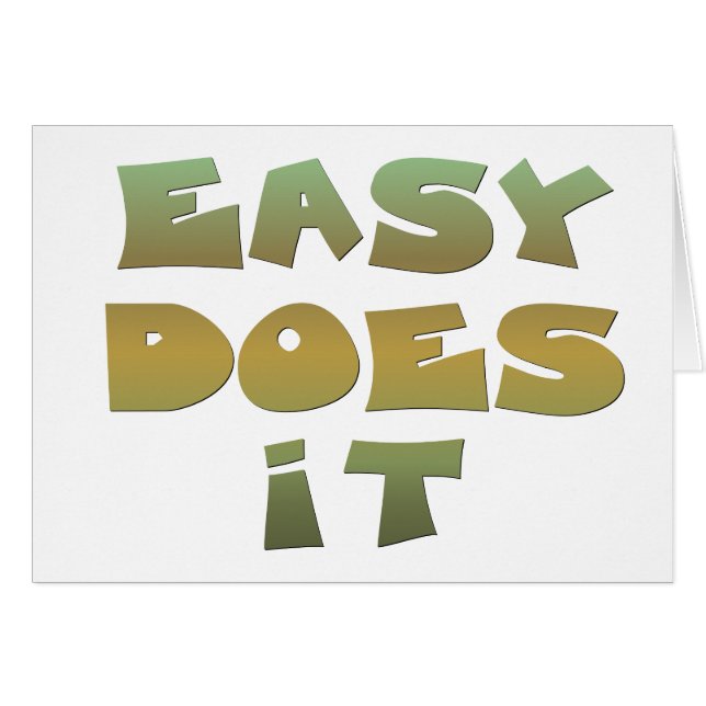 Easy Does It Cards (Front Horizontal)
