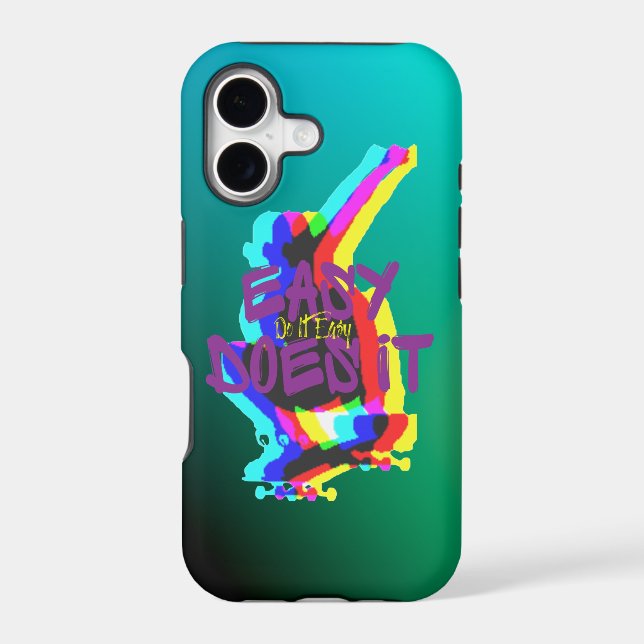 Easy Does It Do It Easy Skateboard Graphic Iphone Case (Back)