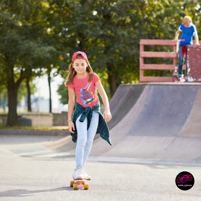 Easy Does It Do It Easy Skateboard Graphic T-Shirt (Easy does it. Just ride.)