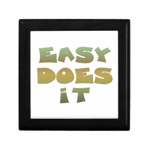 Easy Does It Recovery Slogan Quote Godbox Gift Box