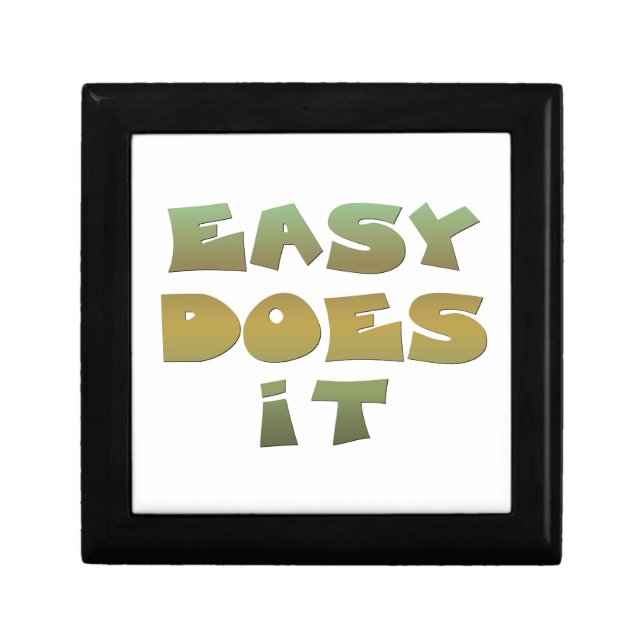 Easy Does It Recovery Slogan Quote Godbox Gift Box (Front)