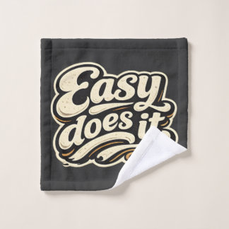 Easy Does It Retro Vintage Typography Bath Towel Set