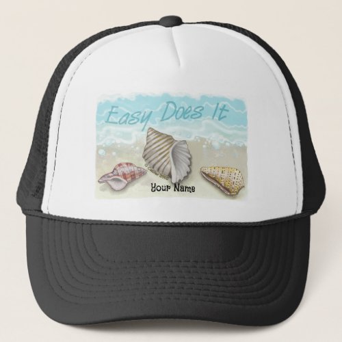 Easy  Does It Seashell Trucker Hat