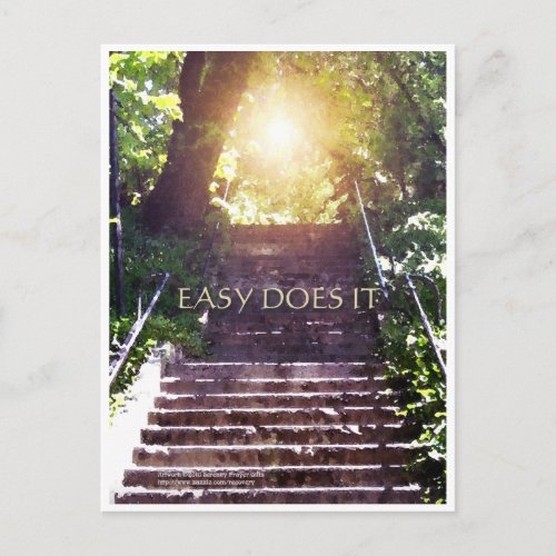 Easy Does It Steps Postcard