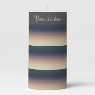 Easy Edit Fun Brown Beige Multi Ombre Color Blend Pillar Candle