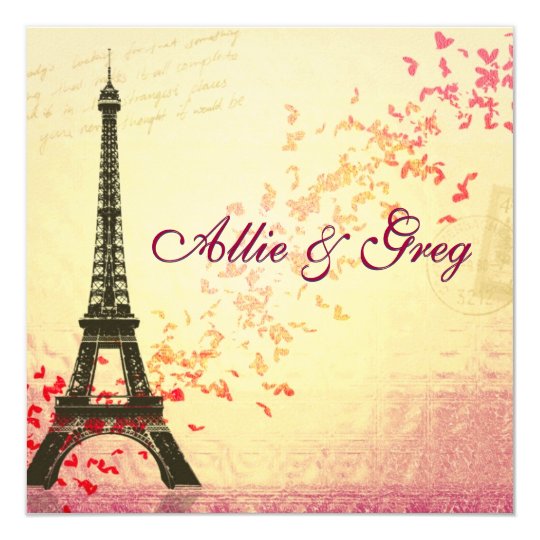 Easy, Elegant French themed invitation template Zazzle