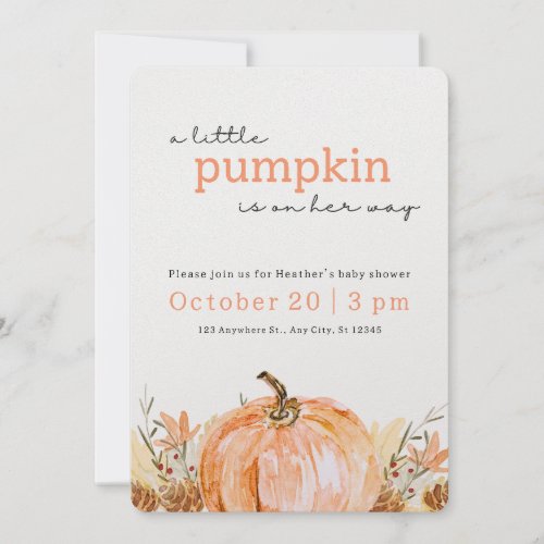 EASY Fall Baby Shower Invitation _Add Details