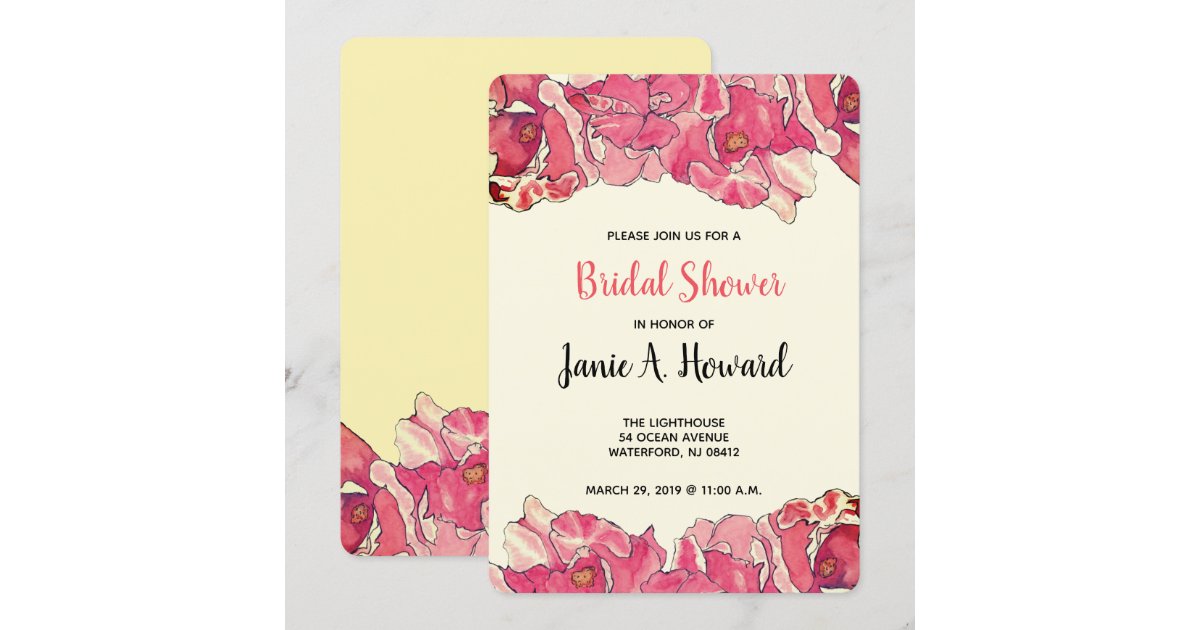 Easy Floral Event Invitation Template Zazzle