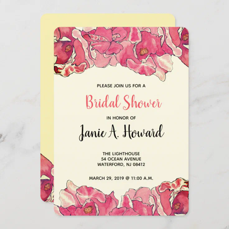 Easy Floral Event Invitation Template Zazzle