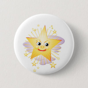Easy Going Shining Star Pinback Button
