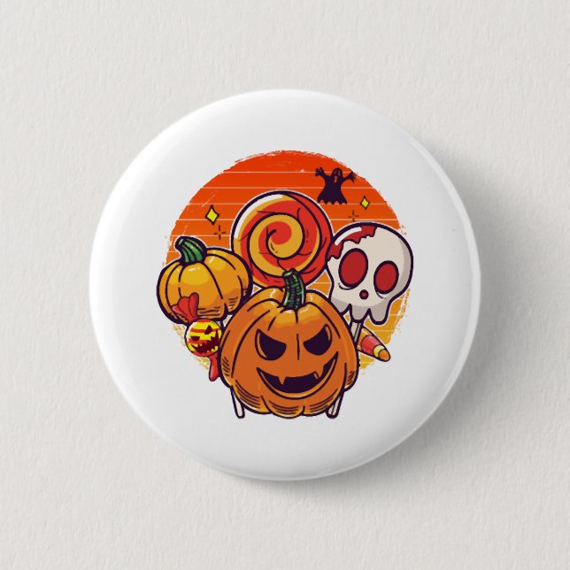 easy Halloween costume halloween mood   Button (Front)