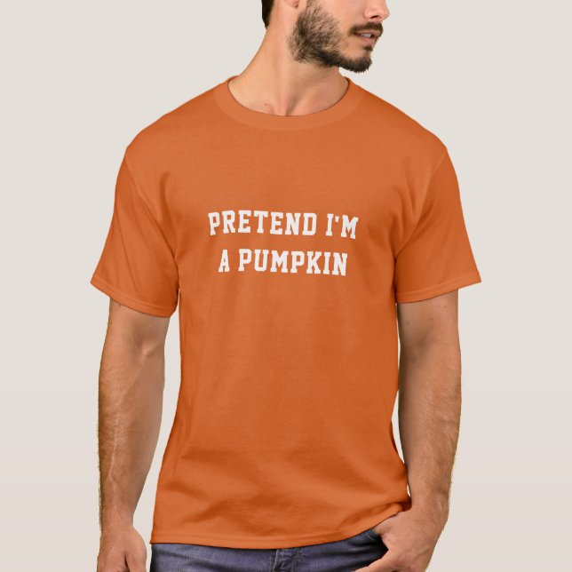 Easy Halloween Costume Pumpkin T-Shirt (Front)