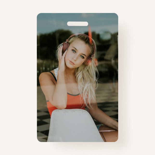 EASY!  ID Badge - Personalized - Add your Image (Front)